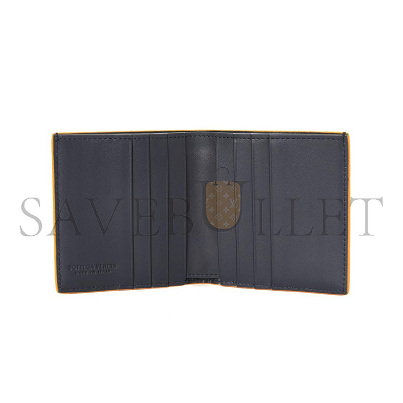 B0tt*ga Ven*ta INTRECCIATO BI-FOLD WALLET SPACE GREY PAPAYA 749400V3LZ18945 (10*9.5*1cm)
